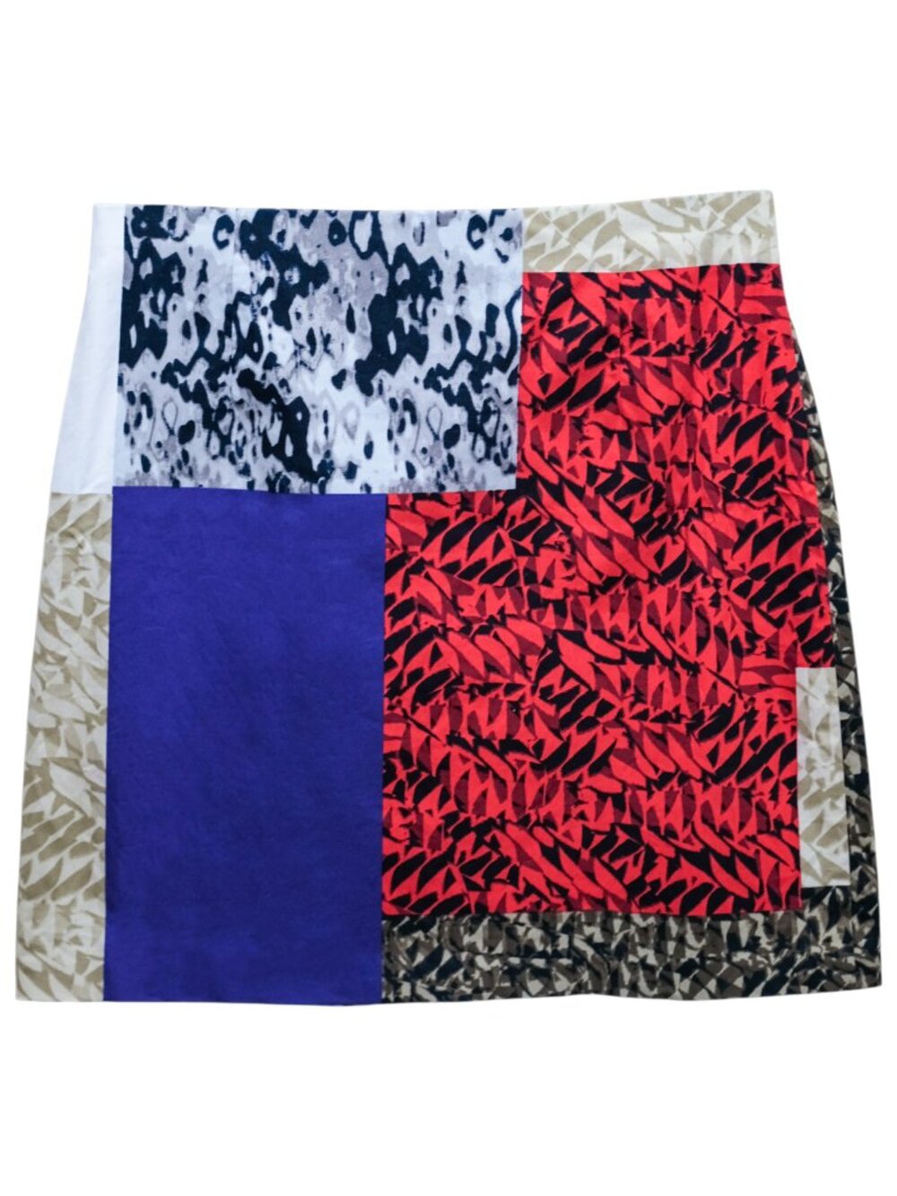 Elie Tehari Multi-Pattern Color Blocked Pencil Skirt - Size 6